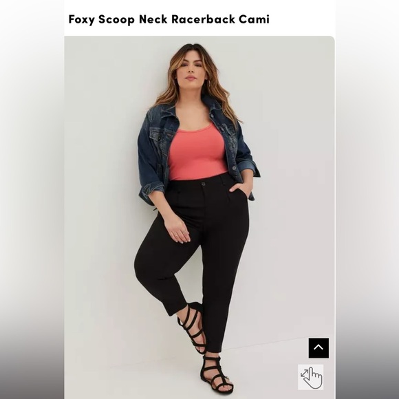 Foxy Scoop Neck Racerback Cami - Picture 2 of 5